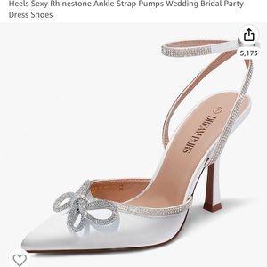 White closed toe heel. Never worn!